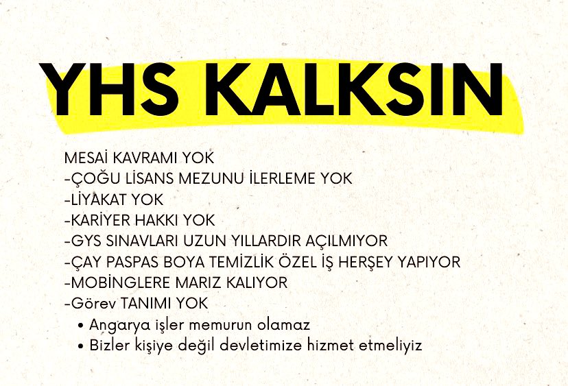 ⚠️Mesele para, tazminat meselesi değildir.
⚠️Memura çaycılık, garsonluk, bulaşıkçılık yaptırılıyor. İtibar meselesidir.
⚠️Memur, memur itibarına yakışır çalışmalıdır. Gih olmalıdır.
⚠️İşçi gibi çalışan Memur olmaz..!!

#YardımcıHizmetlerSınıfı