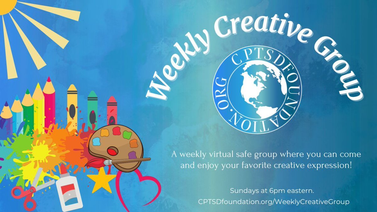 Do you enjoy painting, coloring, or drawing? How about sewing, cooking, or ceramics? Bring your favorite creative project and join us in the Weekly Creative Group! buff.ly/3bnV4jB ⏰ Sundays, 6:00 PM EST. #creativeart #painttherapy #arttherapy #creativetheraphy #art