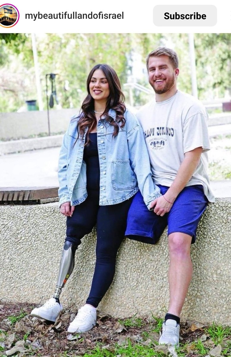 MAZAL TOV to #GaliSegal and #BenBenjamin who survived the #October7massacre #NovaMassacre. They are finally getting married. Gali and Ben with their wonderful smiles inspire us to  #NeverGiveUp. ❤️🇮🇱❤️🇮🇱
(photo: Ryan Ferris. Instagram: mybeautifullandofisrael)