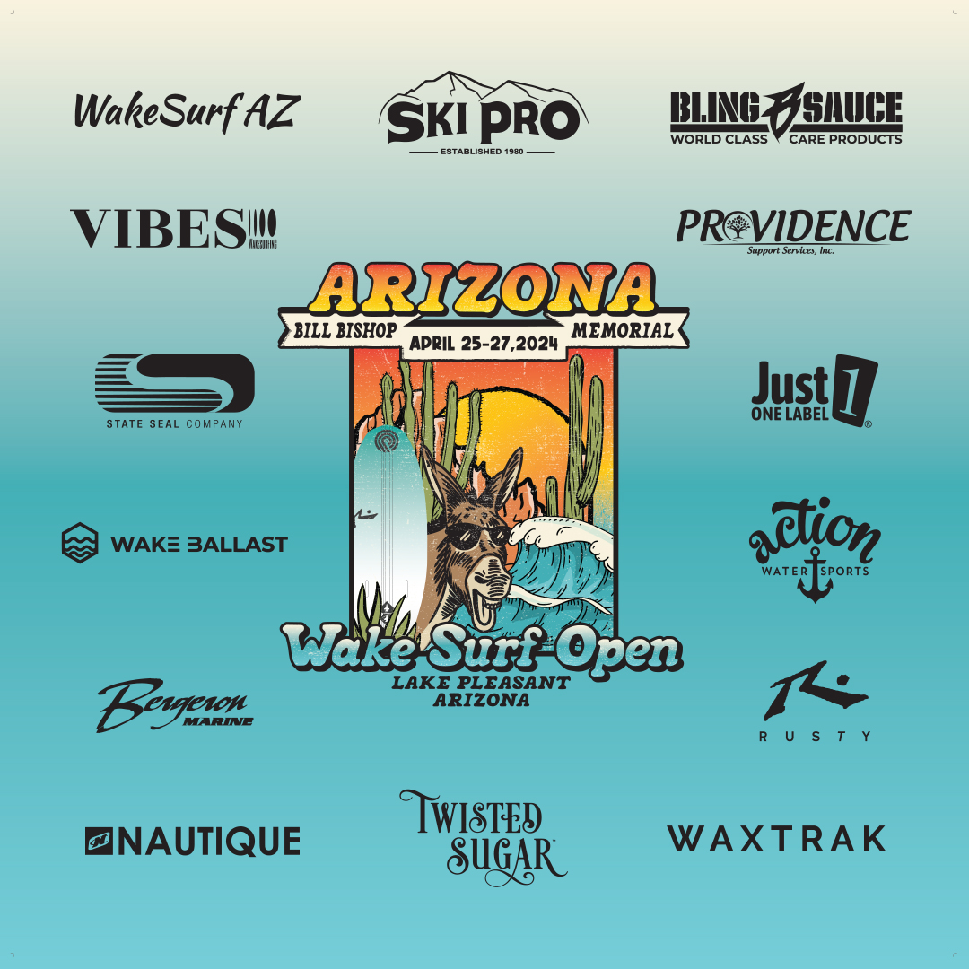 🏄This Thursday, Friday, and Saturday is the Bill Bishop Arizona Wakesurf Open at Scorpion Bay Marina on Lake Pleasant! This is a CWSA Gold Level event. April 25-27. Join us at the event!

#wakesurf #wakesurfing