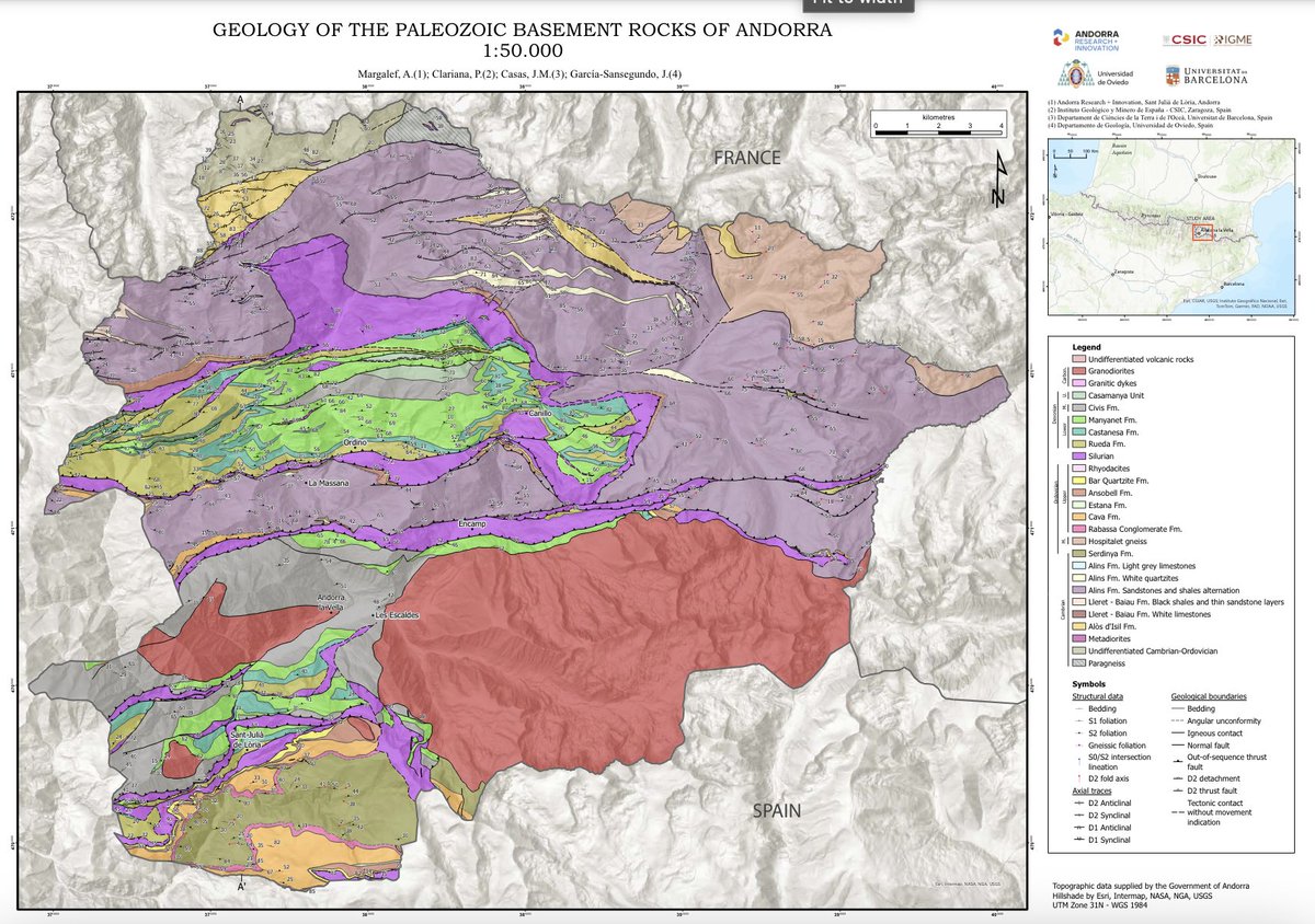 'Geology of the basement rocks of Andorra, central Pyrenees' by Margalef et al. Full open access article here: doi.org/10.1080/174456…