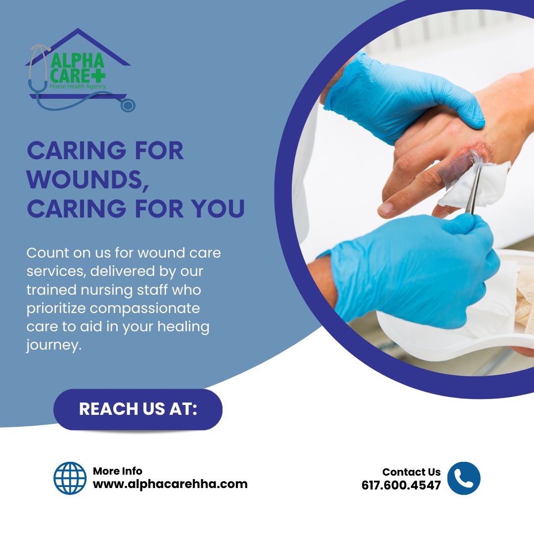 Discover unparalleled wound care at Alphacare! Our dedicated nursing team offers compassionate support tailored to your needs, guiding you through every step of your healing journey. Trust us to prioritize your wellness with top-quality services.💪 #woundcare #healthsupport
