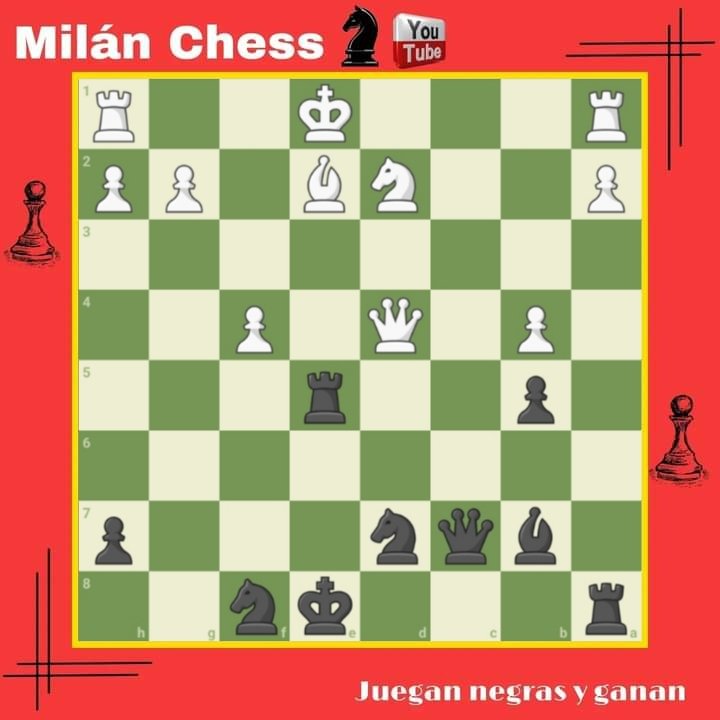 ChessMilan's tweet photo. Problema del día 🤔♟️. 
Juegan negras y ganan... 
Encuentra la mejor jugada para ganar material y obtener ventaja decisiva ⚔️♟️.

#ProblemaDiario
#AjedrezUnaPasion
#AprendeAjedrezDesdeCero
#AjedrezParaTodos
#MilanChess
#SuscribeteANuestroCanal https://t.co/sUtbuO2LfI