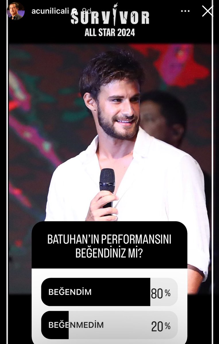 Haydi Batuhanı birinci yapalım şarkı yarışmasında. Linke tıklayarak Batuhan’a oy verebilirsiniz! 👉🏻 instagram.com/stories/acunil… #BatuhanKaracakaya #Survivor2024AllStar #SurvivorAllStar2024