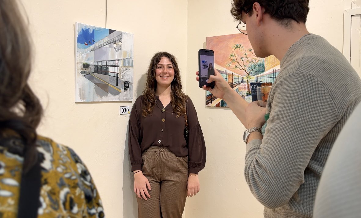 One of the best things about exhibiting your artwork is the pictures! Proud, special moments forever captured alongside people who support you 🥰 Check out the JMH 60th Anniversary Exhibition at the JMH, open from 9am - 7pm ⏰🌟 #gibcultureinspires