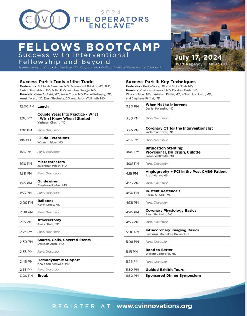 Very honored to be invited as speaker for the Fellows Bootcamp on July 17th at #cvi2024 It will be a very interesting session with KOL, providing fellows to develop skills, tools and techniques to succeed. #CVI2024 @shishem @esbrilakis @psorajja Subhash Banerjee @cvinnovations