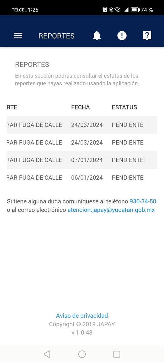 huachillo's tweet photo. @JAPAYOficial fuga ya reportada en 2 ocasiones en la app y que tiene status pendiente desde entonces. Calle 8 x 13 y 15 Felipe Carrillo Puerto Norte https://t.co/OtRdIffS6J