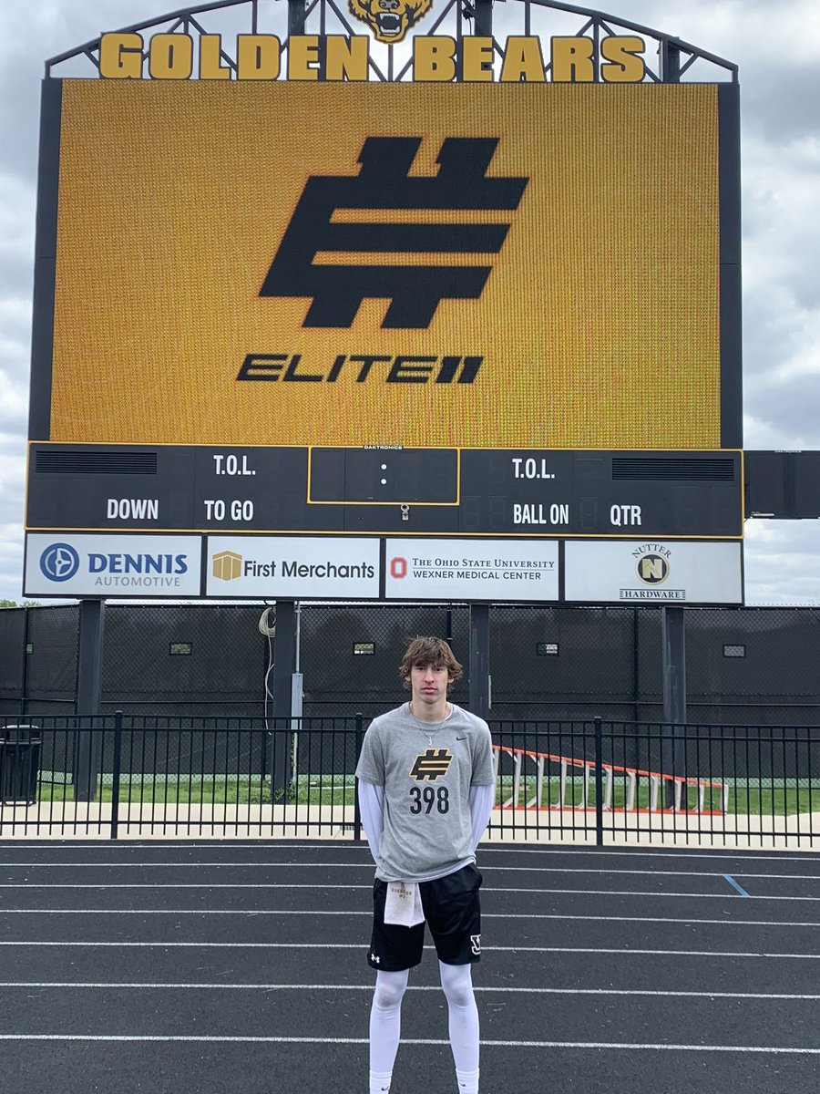 Austin Buescher competed in the Elite 11 regional today at Upper Arlington High School! #RoughriderFootball #OnlyChampionsPlayHere
