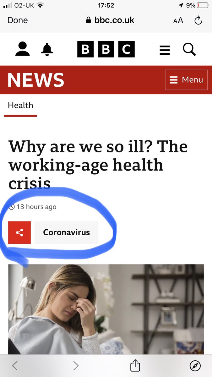 OK. #LongCovid friends, this is what we are up against. @BBCNews wrote a report called ‘Why are we so ill?’, it was mostly about #Covid (obviously), and was put into the Coronavirus section. Then, before publishing, it was so heavily censored it no longer mentions Covid! 🤯