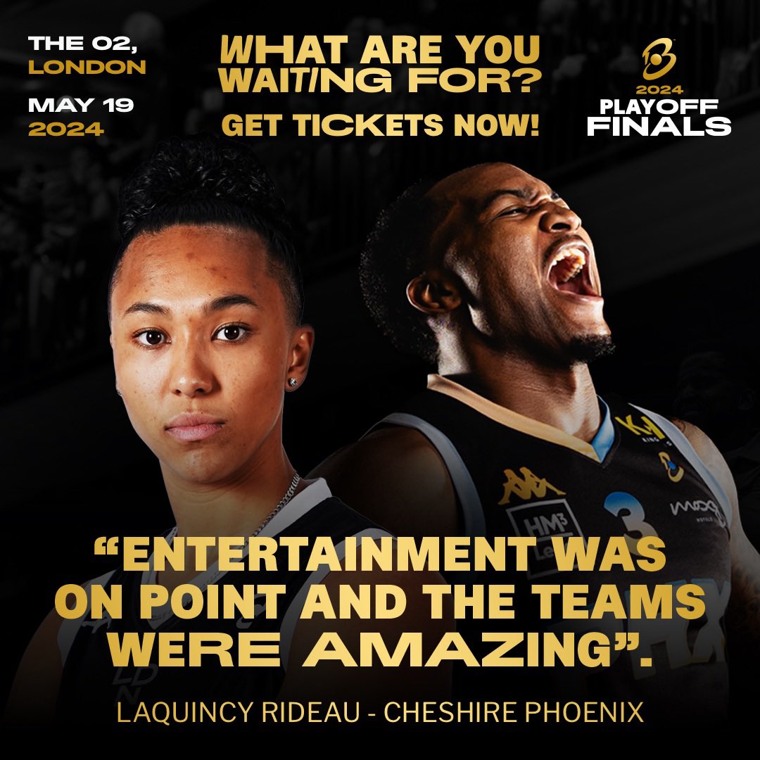 The #BritishBasketballLeague Playoff Finals will bring this EPIC season to a close on May 19 at @TheO2‼️ 🎟️ Get your tickets now to be there for this #UNBEATABLE showdown: axs.com/uk/events/4975… 🏆