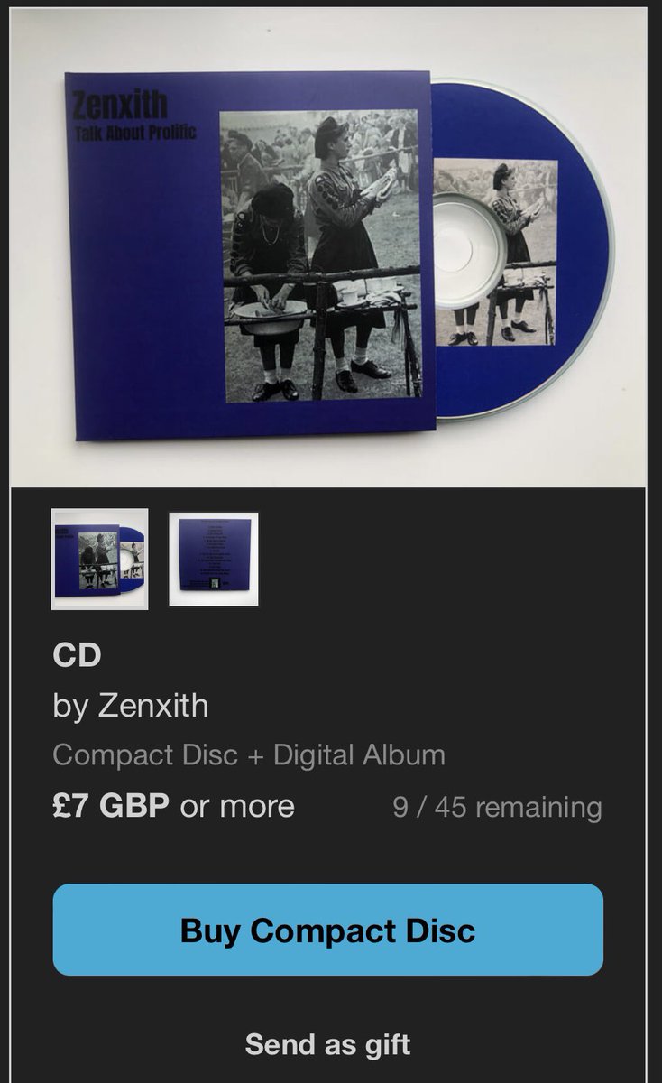 Only 9 left of these & that’s it forever,
Thanks for all the support on this album I appreciate it.🩵#indiepop #uk #indie #jangle #twee #diy #supportartists #uk 

zenxith.bandcamp.com/album/talk-abo…