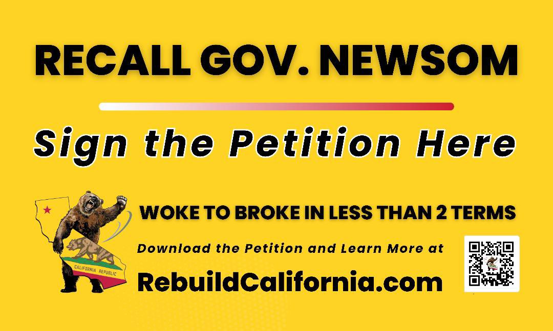 @GavinNewsom We are leading the charge to RECALL Newsom! We can’t do it alone! Join us each Tuesday at 6:00 pm LIVE on zoom to find out how we can get this done together. 

CLICK here: us06web.zoom.us/j/87617759148

Sign the petition, volunteer or help fund the fight at:

RebuildCalifornia.com