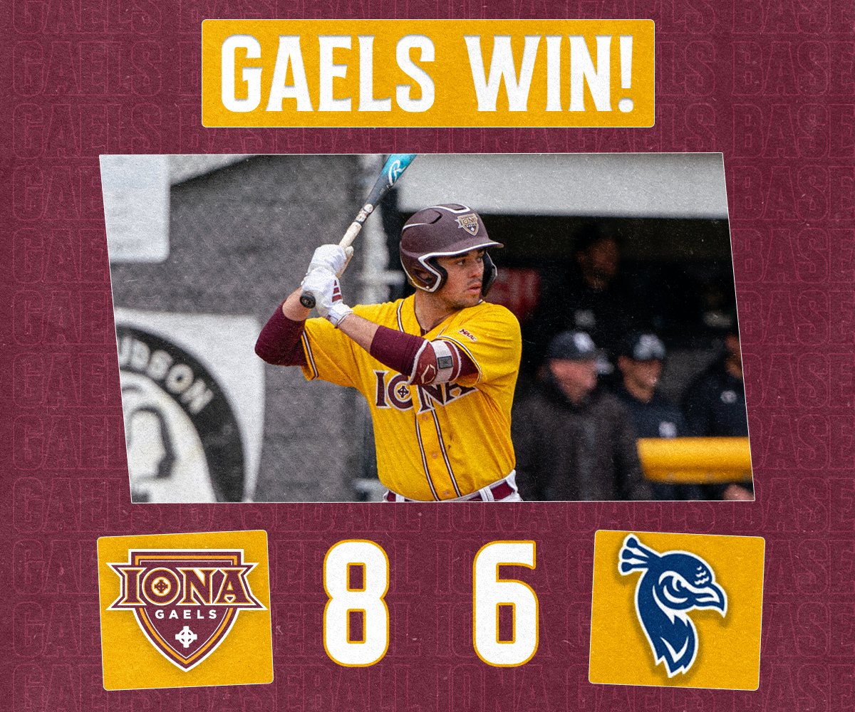 #GAELSWIN!!!

SIX straight wins and a series sweep for the Gaels after an 8-6 dub over Saint Peter’s! Jim Pasquale with the go-ahead HR in the 8th inning! James Kemp went 2-for-3 with a double and two-run HR! 

#GaelNation