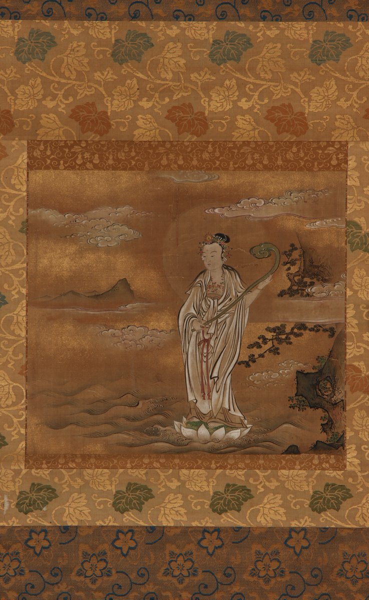 Bodhisattva crossing the sea, by Kano Tan'yu, 17th century #kanoschool