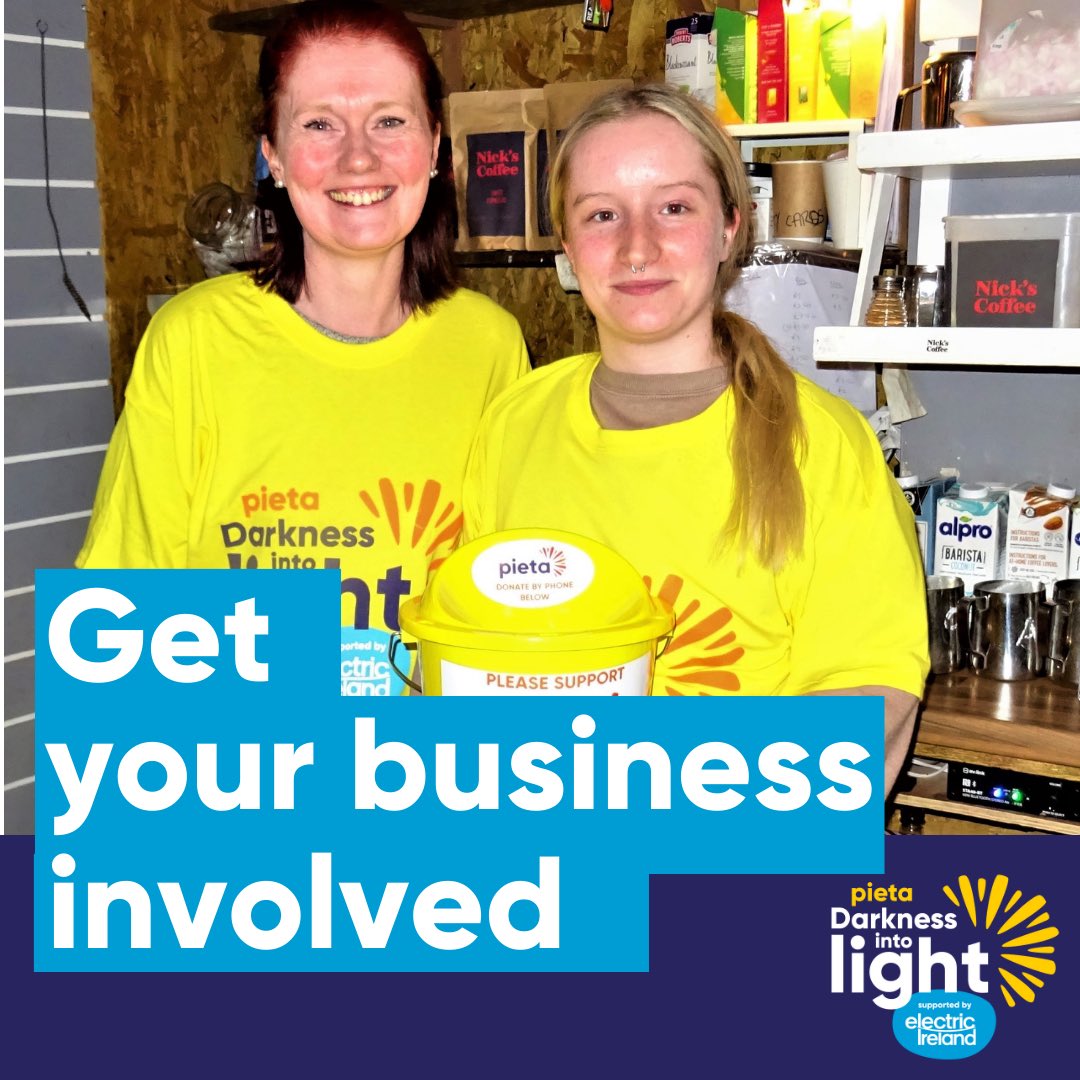 Go Yellow for Pieta 💛 Friday May 10th we are asking all local Businesses and schools to go yellow for Pieta. Please tag and share images with us on social media. #DIL2024 @balcsie @colaistechoilm @lecheilessb @ScoilBarra @scoilmhuireball @GSUiRiordain @scoileoinboys