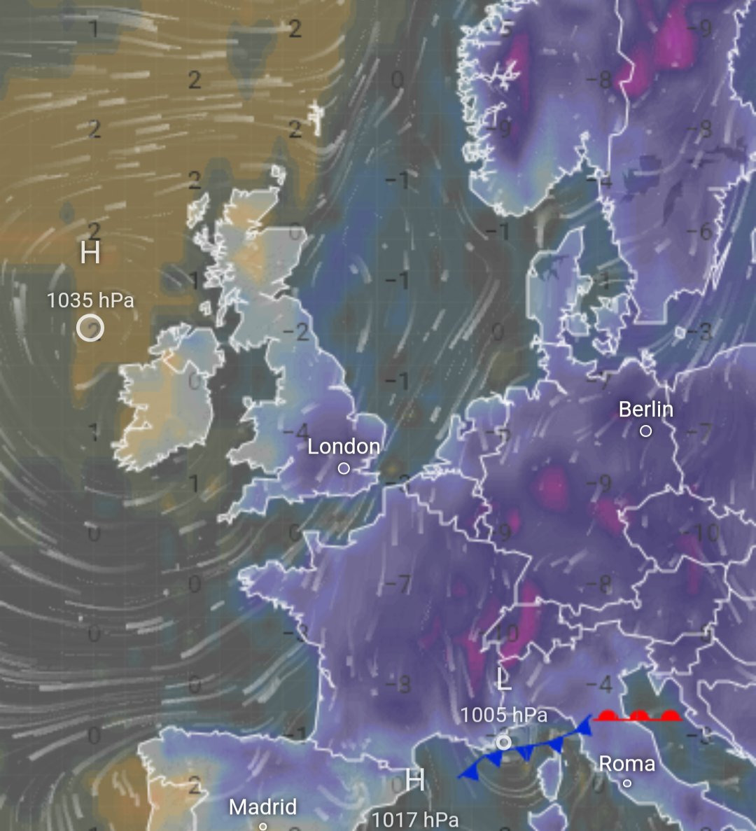 NW europe 2 MTR temperature anomaly. Brrr pretty cool for mid April.