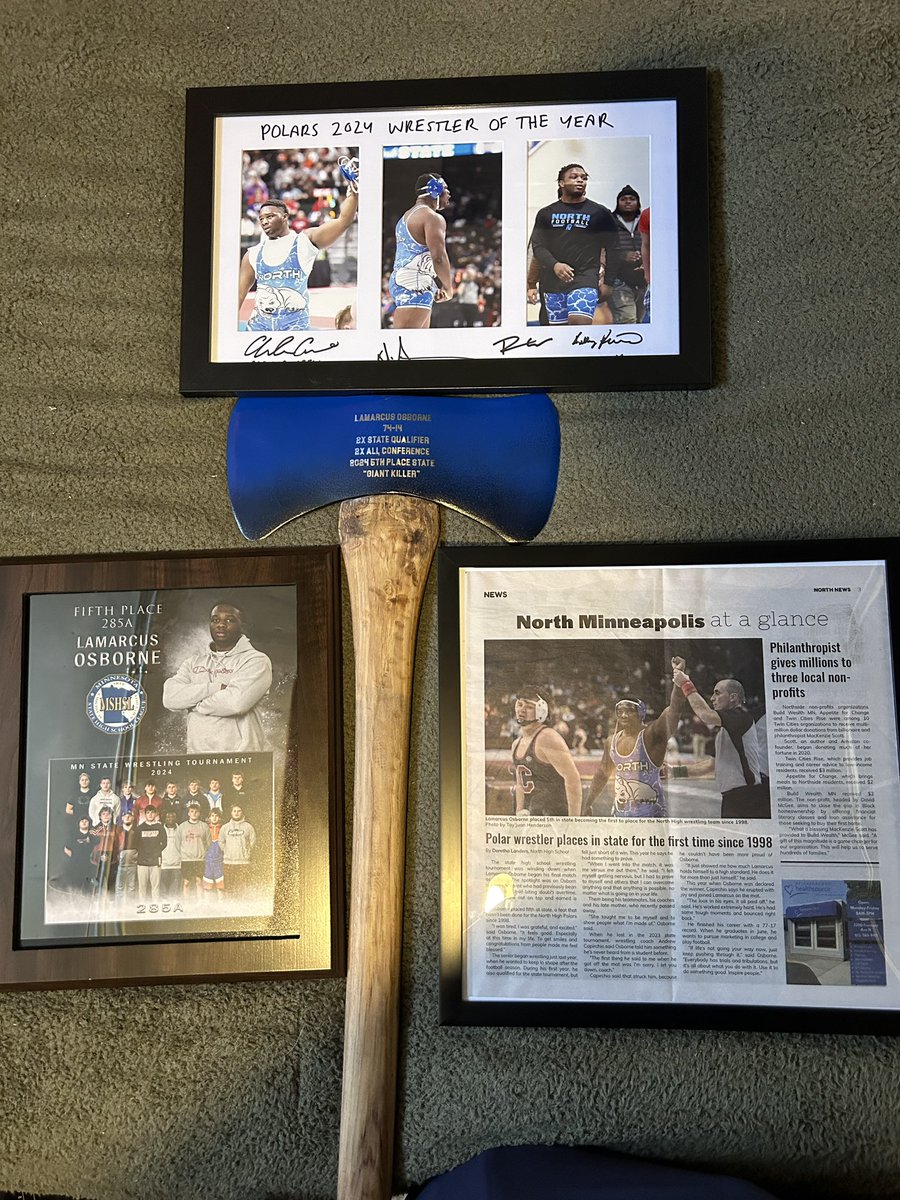 Had our wrestling banquet today horned to receive all my rewards 
74-14 record
2x All conference
2x state qualifier 
2024 5th place state
2 years wrestler
#AGTG