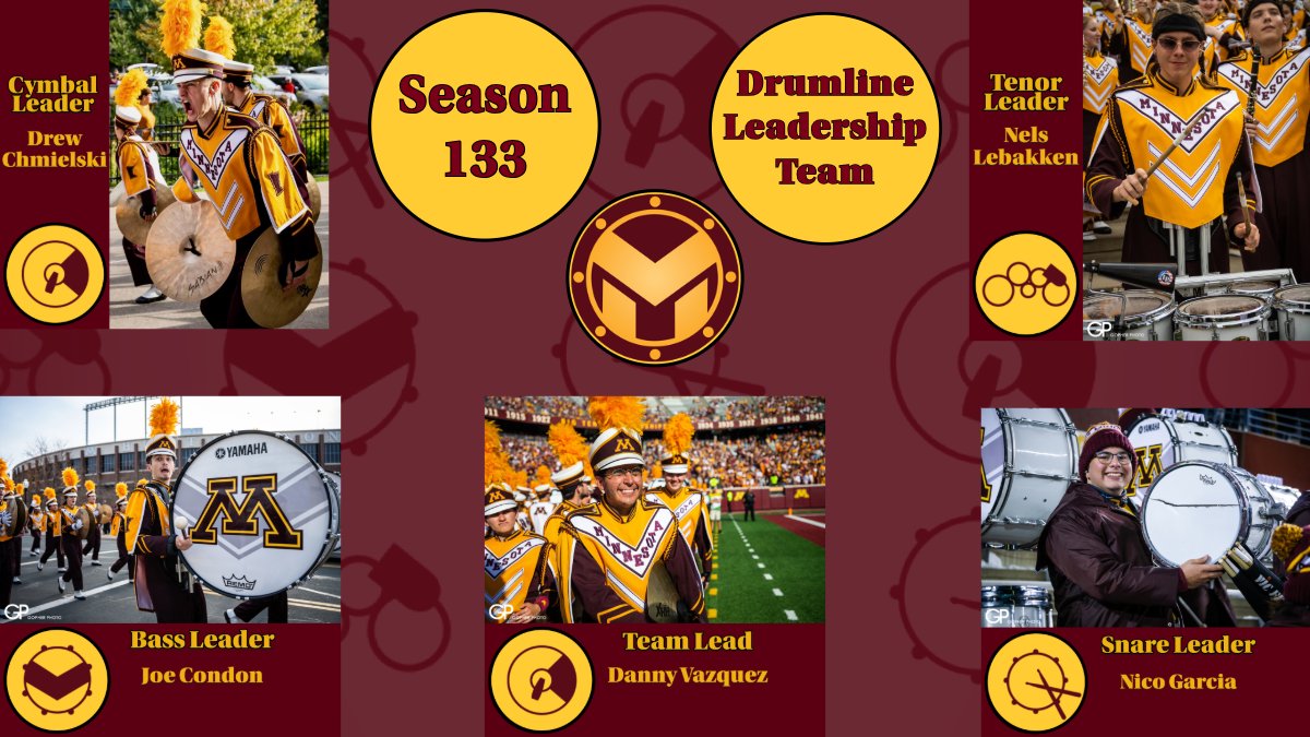 Season 133 Drumline Leadership Team Announcement! 

💫 1️⃣ 3️⃣ 3️⃣ 💫