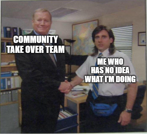We are looking for a team who does Community Take Over. 

The Office is the best serie on earth and we won't let it roam in the bottom like this.

Comment under this post if you want to participate.