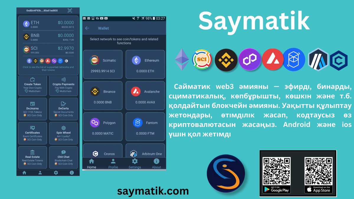 #web3 #saymatik web3 multichain wallet #BTCHalving #BTCHalving2024 #Bitcoin #SONDAKIKA saymatik.com