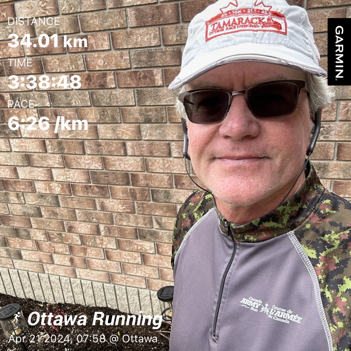 That was a big one.  Shorts was the right call, but glad I brought gloves too haha….five weeks out from the Ottawa Marathon 👏👍@OttawaRaceWknd @runottawa @iRunNation