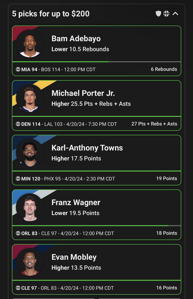 thedfsshark's tweet image. Cash Another 10X 🔥 

Over the last 10 days in the premium we have hit 3 10X’s and 7X and plenty of doubles to build the bankroll. 💵✅

Join The Premium Here ⬇️⬇️⬇️
thedfsshark.com

#nba #nbaplayoffs #prizepicks #underdog #DFS