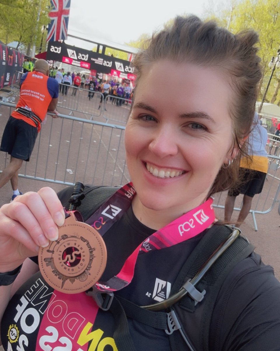 It’s official! I finished the #LondonMarathon in 6 hours and 37 minutes! A year of training to achieve a goal I’d NEVER thought I’d reach. I ran this for past me, the little girl so full of shame and despair, who never aspired to anything great. Look at us now! 🥰 #WeRunTogether