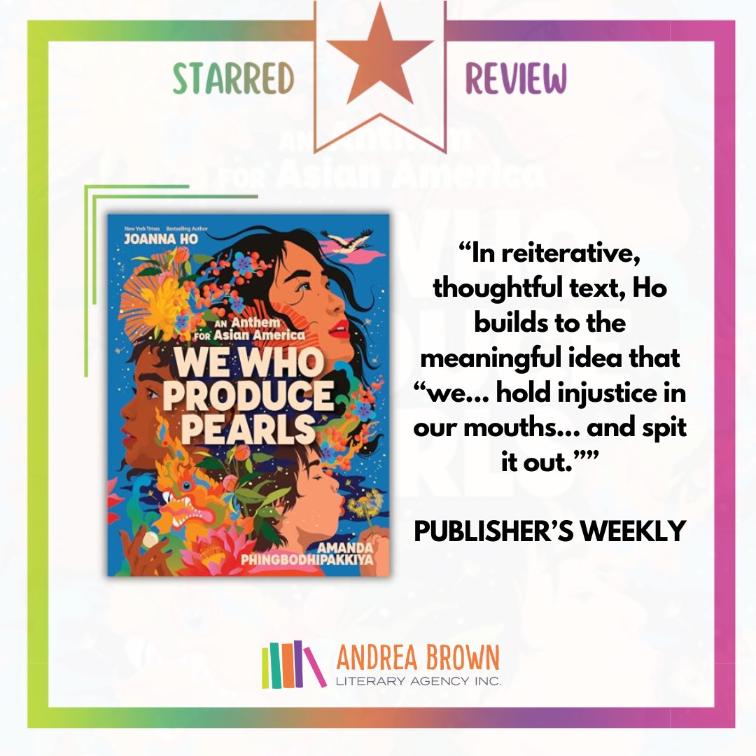 It's a star from PW for WE WHO PRODUCE PEARLS, written by @JoannaHoWrites! ⭐️“In reiterative, thoughtful text, Ho builds to the meaningful idea that “we... hold injustice in our mouths... and spit it out.”” publishersweekly.com/9781338846652