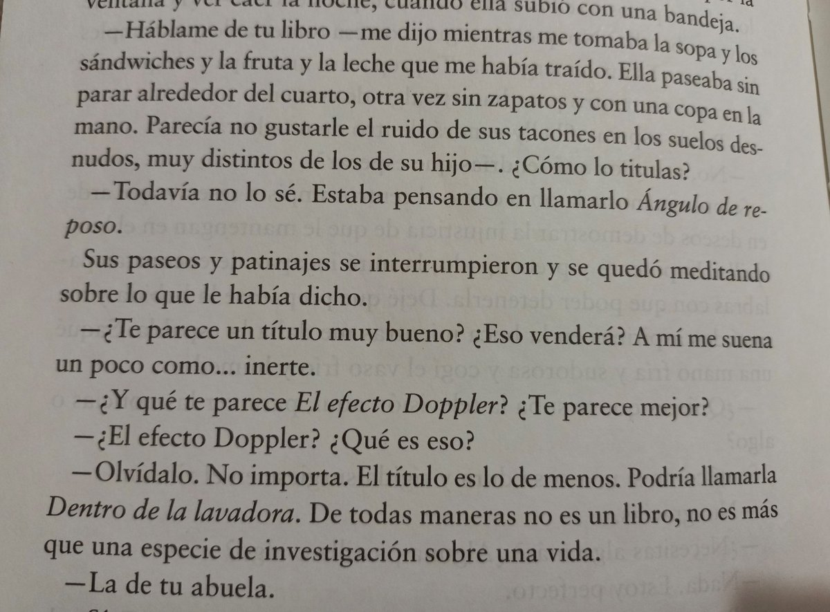 Verdoleta's tweet photo. _Ángulo de reposo_ (W. Stegner). P. 692.

Qué maravilla de historia, qué perfección en la escritura. https://t.co/yUJ4T4aTaj