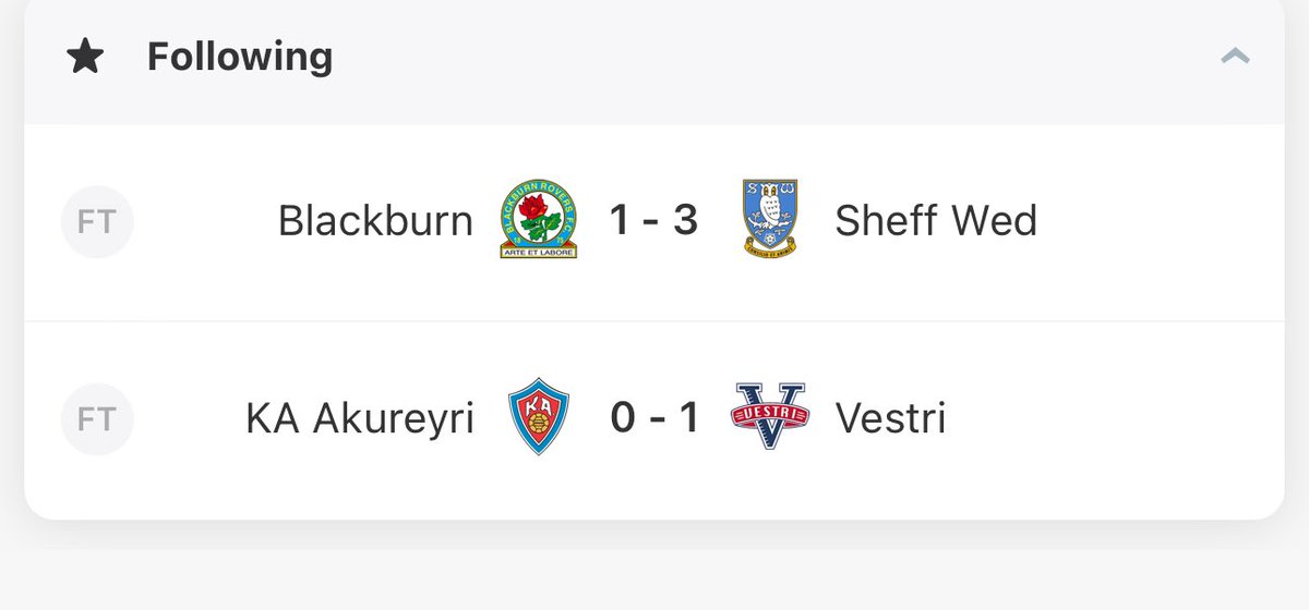 Góður dagur fyrir áhugafólk um gott gengi Sheffield Wednesday og Vestra. Til hamingju öll.