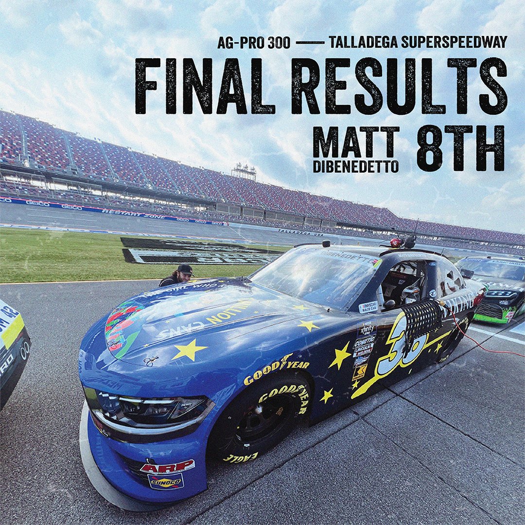 Top 10 at Talladega 🦄 🏁 ⭐️ #NASCAR #Xfinityseries #VikingMotorsports #ford #fordperformance #Talladega #Raceday