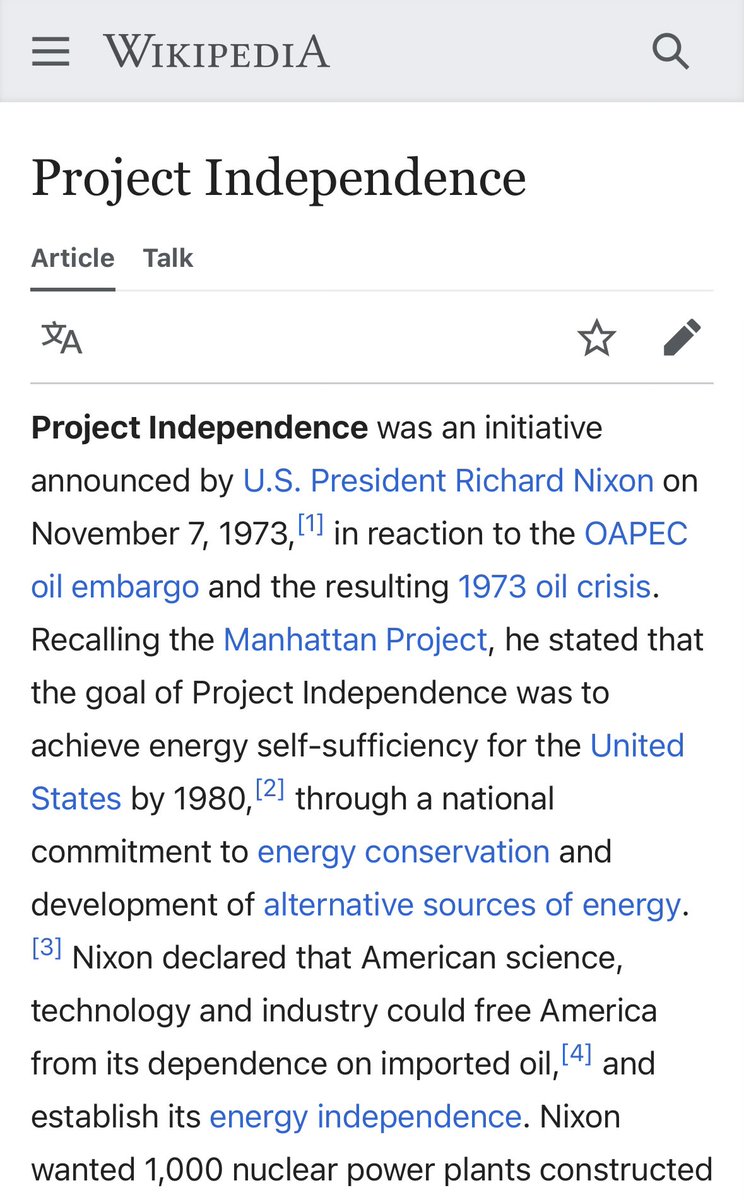 What if Project Independence is the real reason they got rid of the most popular president ever elected at the time (Nixon)