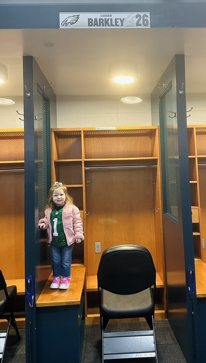 She’s geared up and ready to see her new favorite player <a href="/saquon/">Saquon Barkley</a>
