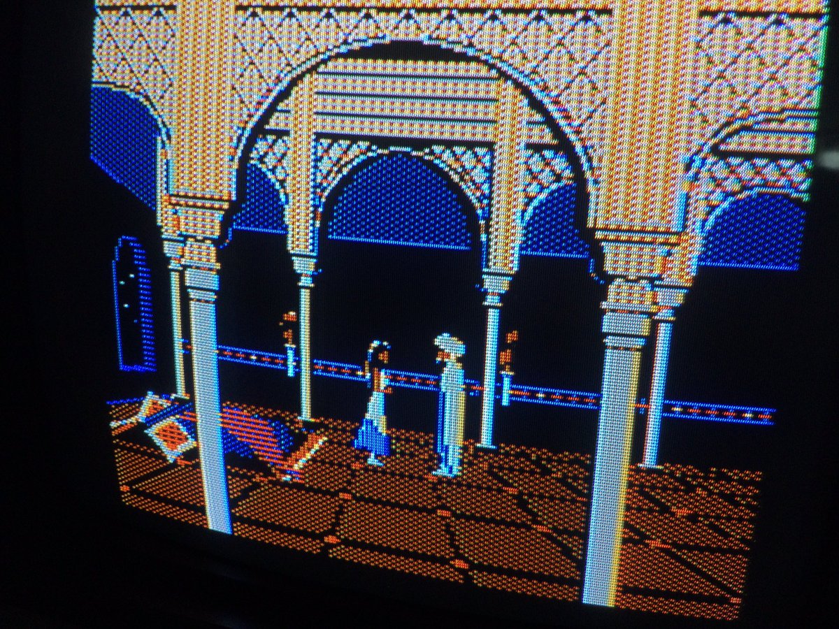 gordoslair's tweet photo. Apple II afternoon. Apple IIe, 128k, Prince of Persia #AppleII #Appril2 #8bitgaming https://t.co/AUKAzksVBe