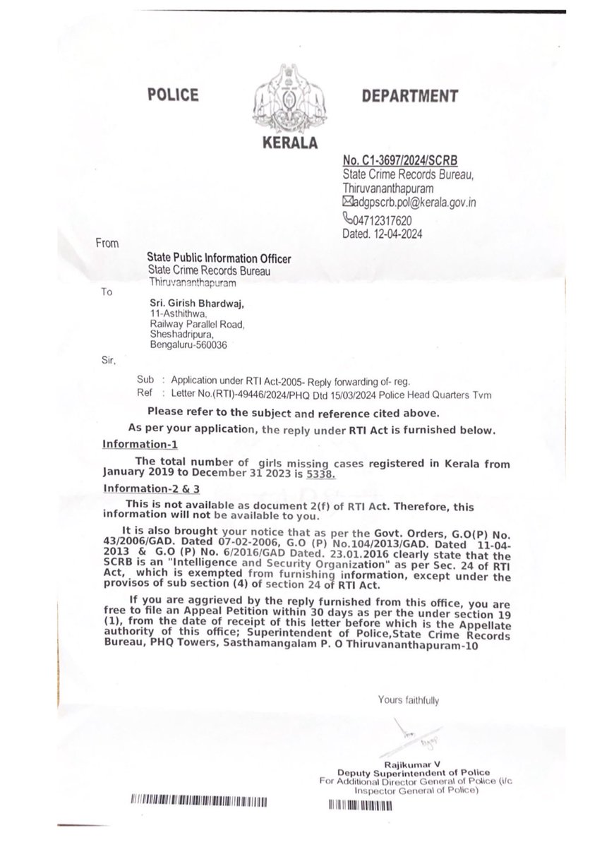 🚨 5,338 girls disappeared in last 4 years 

#keralastory