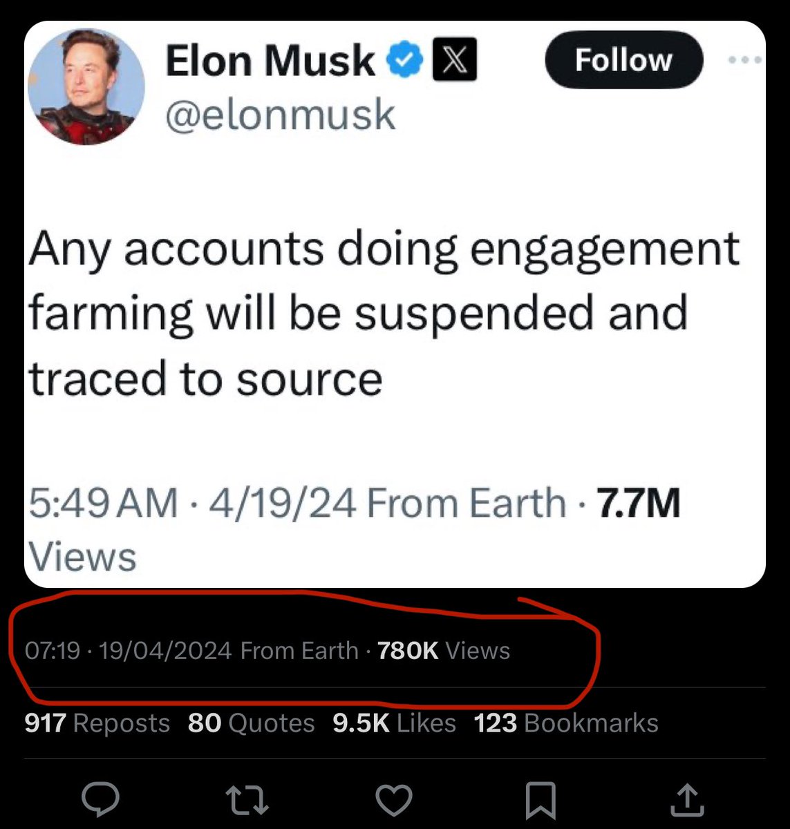 I’m so certain <a href="/elonmusk/">Elon Musk</a> added this ‘From Earth’ tag cos soon we’ll be seeing ‘From Mars’ or ‘From the Moon’