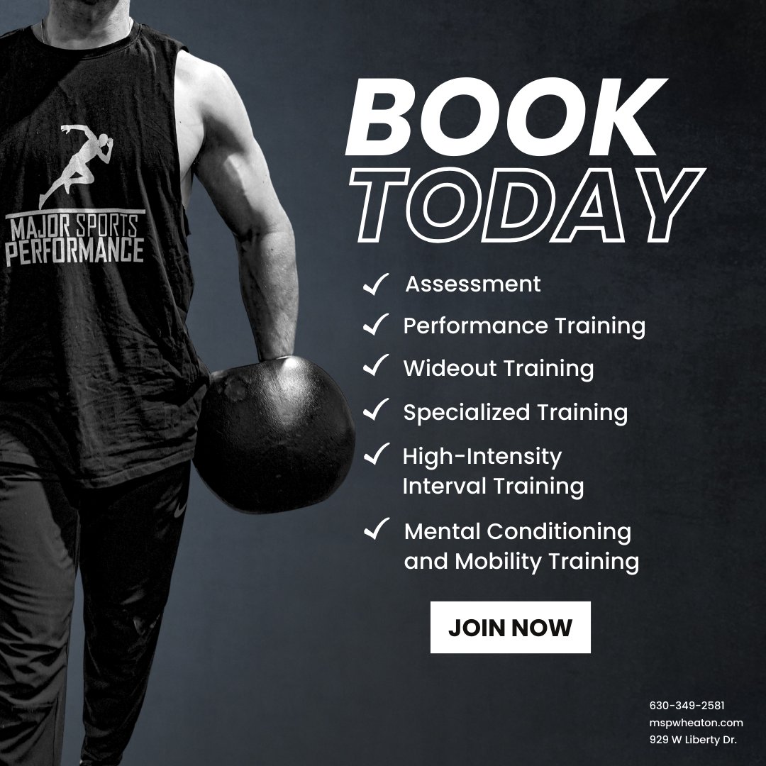 Ready to up your game? 🏈🏀⚾⚽🏃‍♂️🏋️‍♂️ Book now for next week's sessions! Reserve your spot at mspwheaton.com today! #TrainLikeAPro #SportsPerformance #BookNow