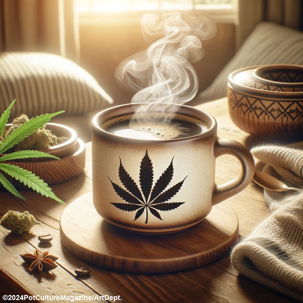 #HighQs: Cannabis & Coffee ☕🌿: On April 21, 2024, explore the rising trend of cannabis-infused coffee. This energizing combination marries your morning buzz with a soothing high, creating a perfect balance for your day. #CoffeeCannabis #PotCultureMagazine #StonerFam #cannabis