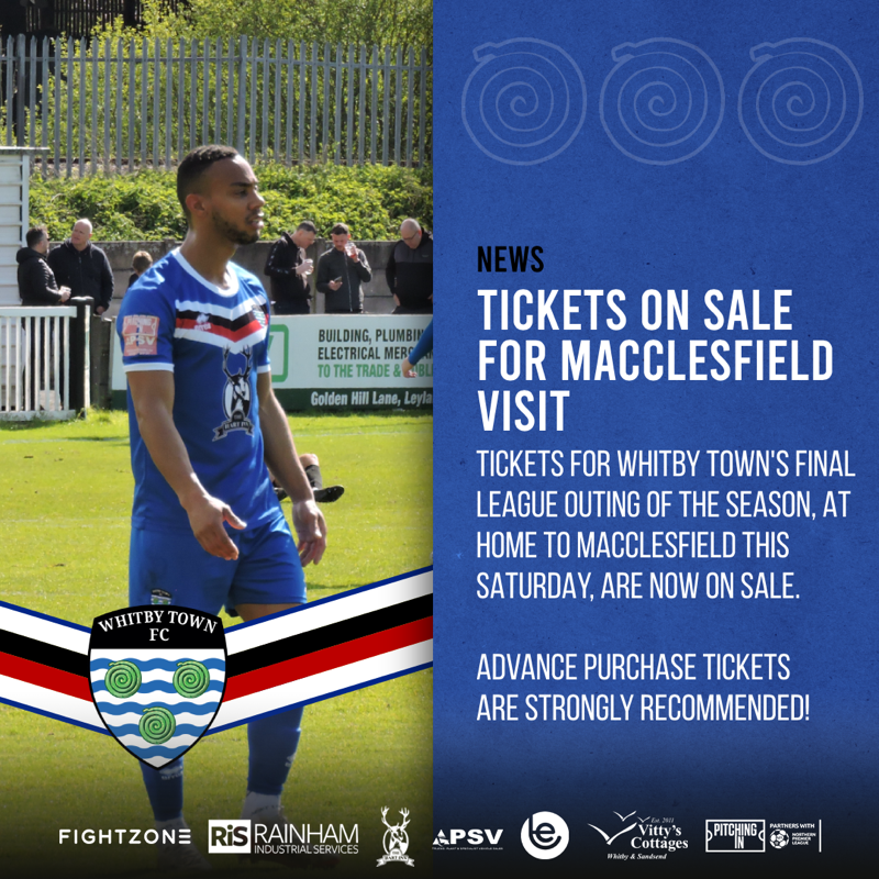 WhitbyTownFC's tweet photo. In league action for the final time this Saturday! 👊

Please visit the club website for some important ticketing information 🎟️

Segregation will be in place for the fixture ⚠️

🔜 @thesilkmen