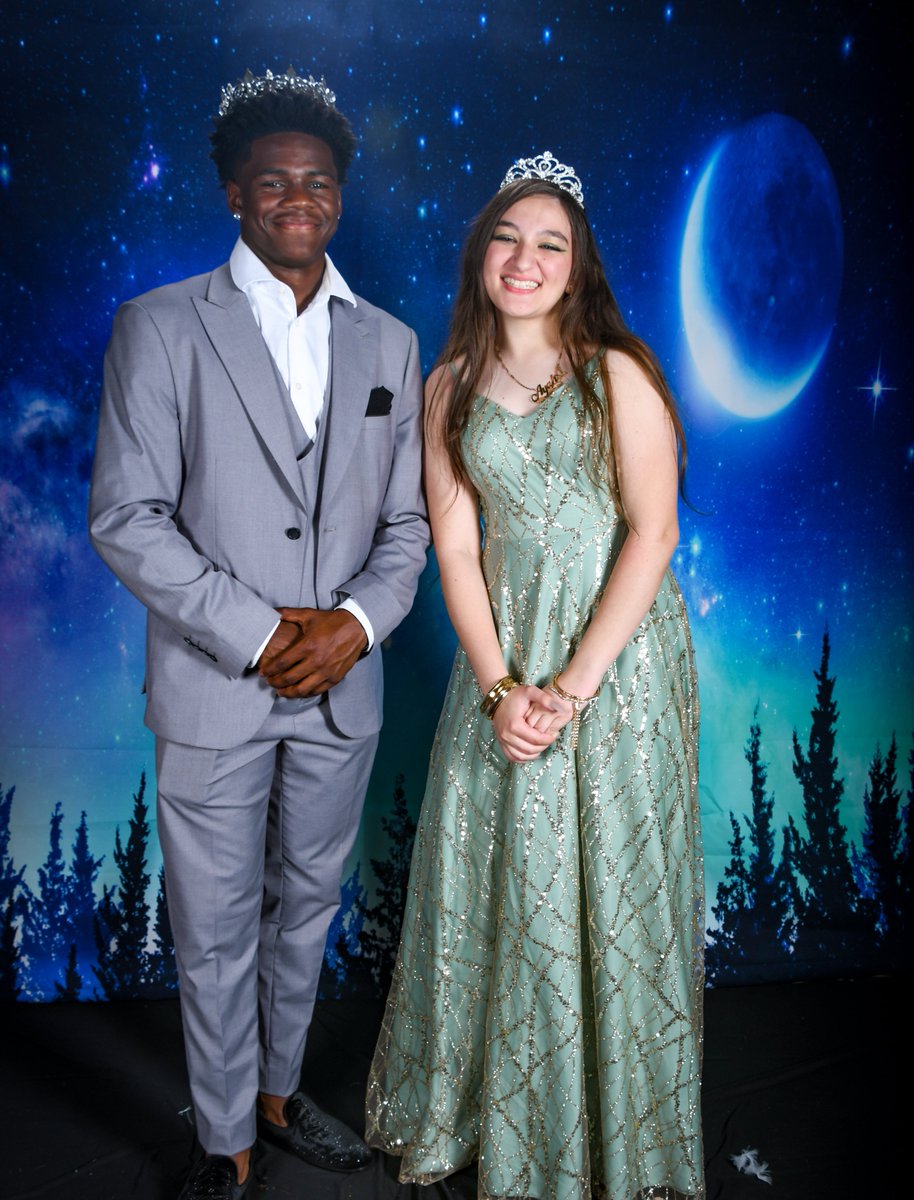 Braelon Adamah and Ayah Hammoud were crowned 2024 Del City High School prom king and queen Saturday night during the dance at the National Cowboy Hall of Fame and Western Heritage Museum. - Photo by David Terry