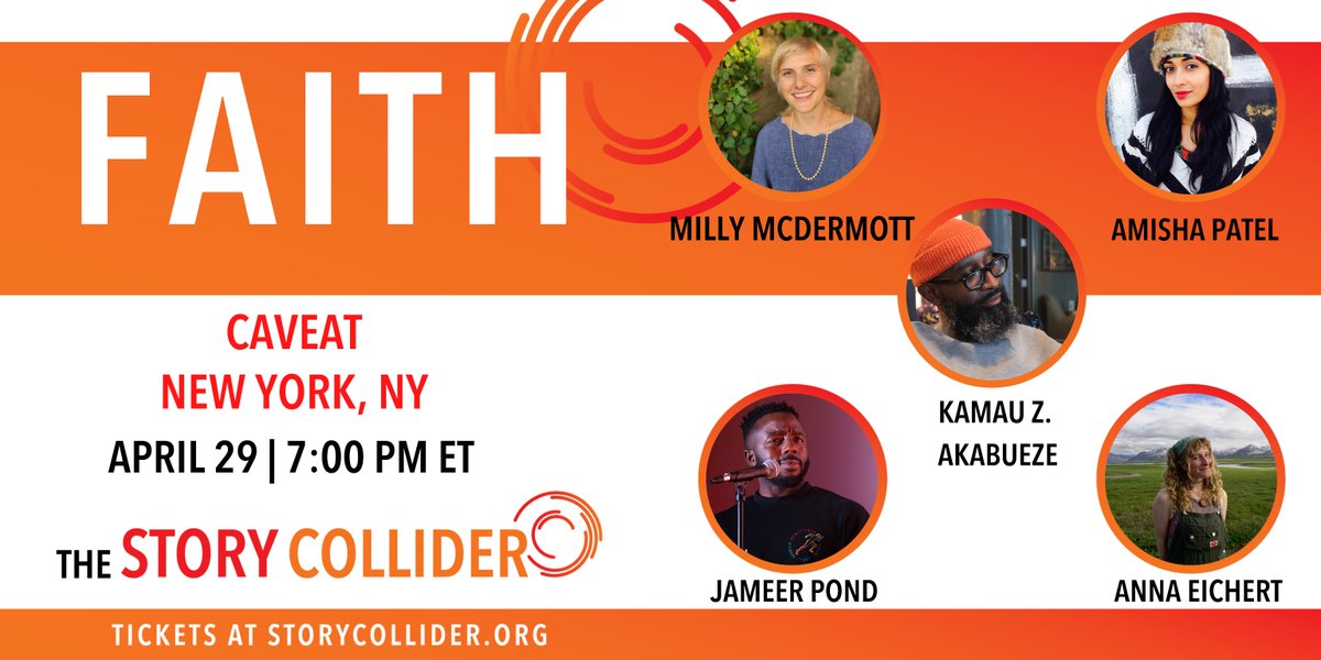 🔍 Get ready to explore the depths of #faith and #science with us @caveatnyc! Hosted by Christine Gentry & @paulacroxson, ft storytellers Amisha Patel, @anna_eichert @jameerpond, Kamau Z. Akabueze & @themillycomics. Only 1 day left to grab early bird 🎟️caveat.nyc/events/the-sto…