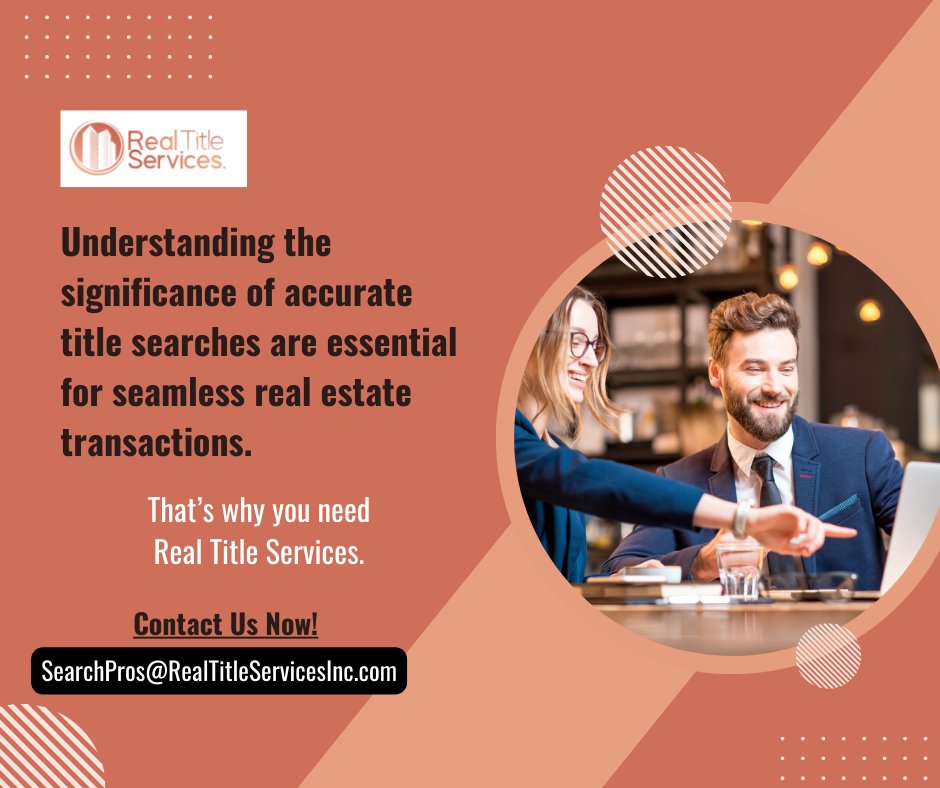 📧SearchPros@RealTitleServicesInc.com
#Titlesearch
#RealEstate
#titlesearches
#WomanOwned
#ALTA
#AmericanLandTitleAssociation
#DocumentRetrieval
#EscrowServices
#MortgageBanking
#MortgageBrokers
#NAMMBA
#NationalAssociationofLandTitleExaminersandAbstractors
#RealEstateInvesting