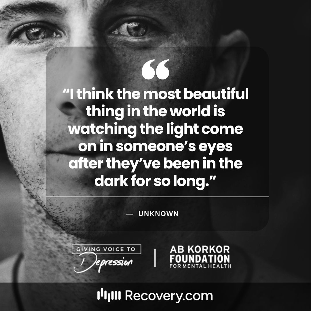 \If you had any reaction to that quote, we hope it was to internalize the fact that light returns. It takes its sweet time. But it comes. Hope is real. Listen to the Giving Voice to Depression podcast at givingvoicetodepression.com. #suicideprevention #checkonyourfriends
