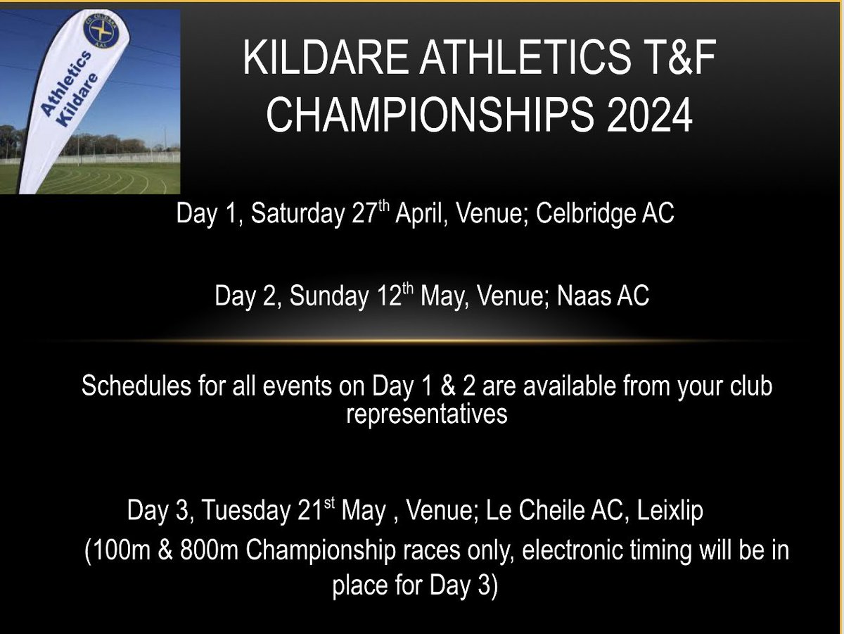 T&F Championship Dates 2024