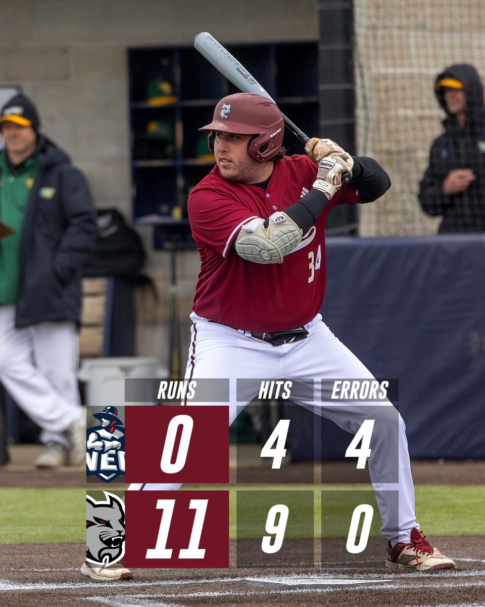 ⚾️AMCATS WIN⚾️ Baseball shuts the door on the New England College Pilgrims 11-0 on the road! Nick Choate threw 9 strikeouts in the shutout win while Jeremy Rosenberg went 2 for 4 with 3 RBIs on the day! Box score: ow.ly/PFEn50RkKzG