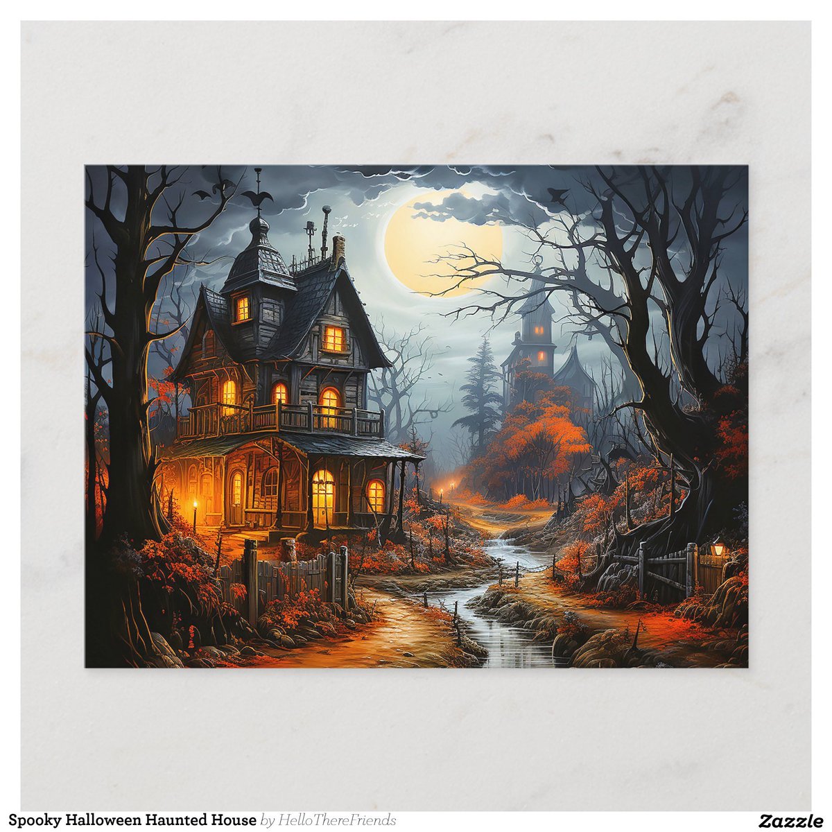 Spooky Halloween Haunted House Postcard→zazzle.com/z/w112343i?rf=…

#Postcards #Hello #Stationery #HappyHalloween #Halloween #Pumpkins #Halloween2024 #TrickOrTreat #HauntedHouse #Zazzle