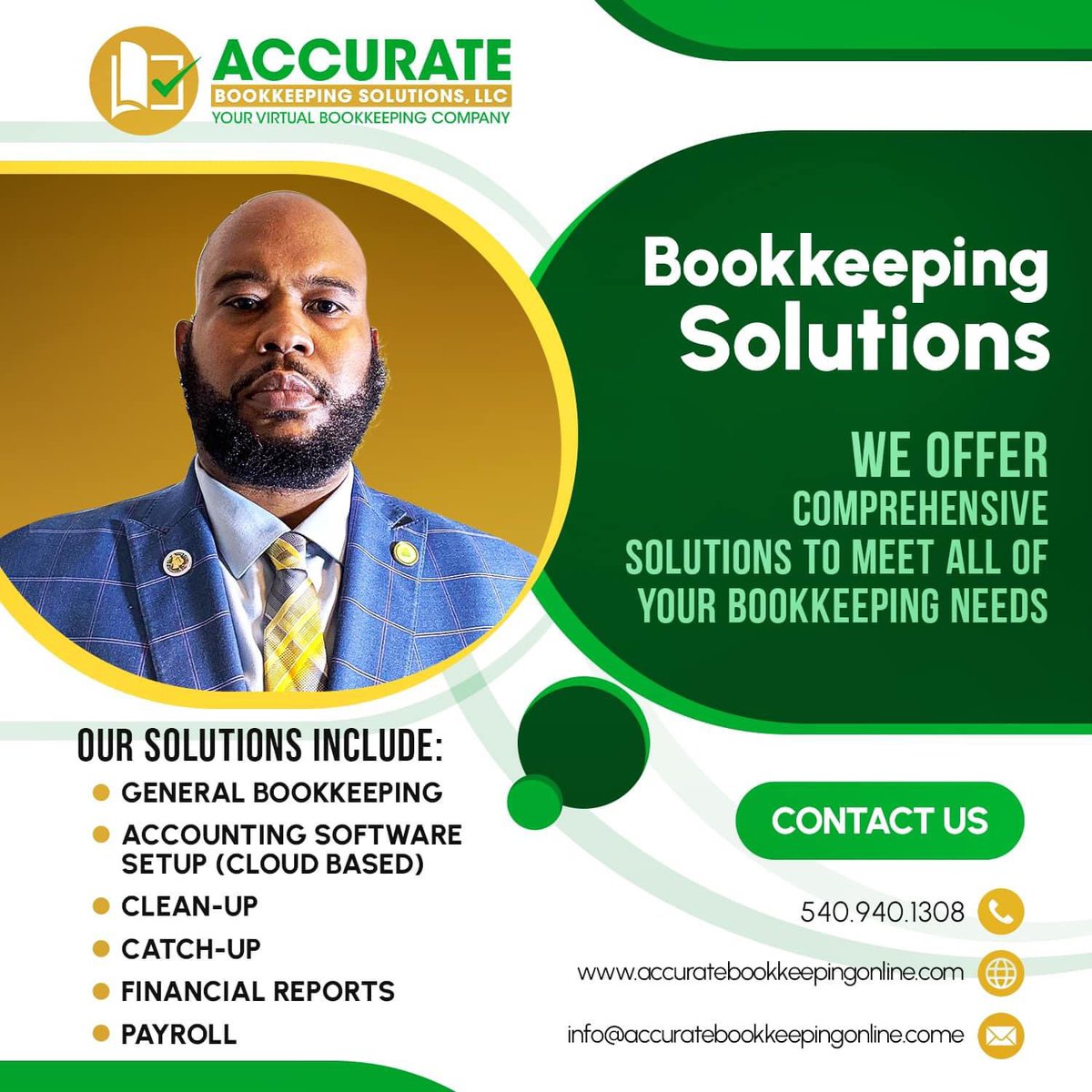Looking for peace of mind and financial clarity? Look no further! Hiring Accurate Bookkeeping Solutions, LLC. as your bookkeeping partner means precise, organized records, timely reporting, and strategic financial insights tailored to your business needs. #FinancialClarity