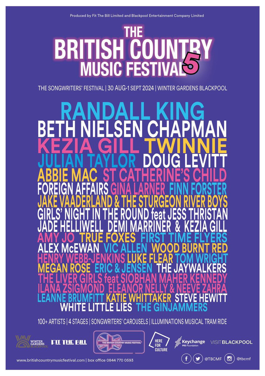 Delighted with the array of homegrown talent standing alongside international artists. It’s going to be a blast. It’s contemporary and edgy, THE coolest country festival and perfect for any new country music fans.