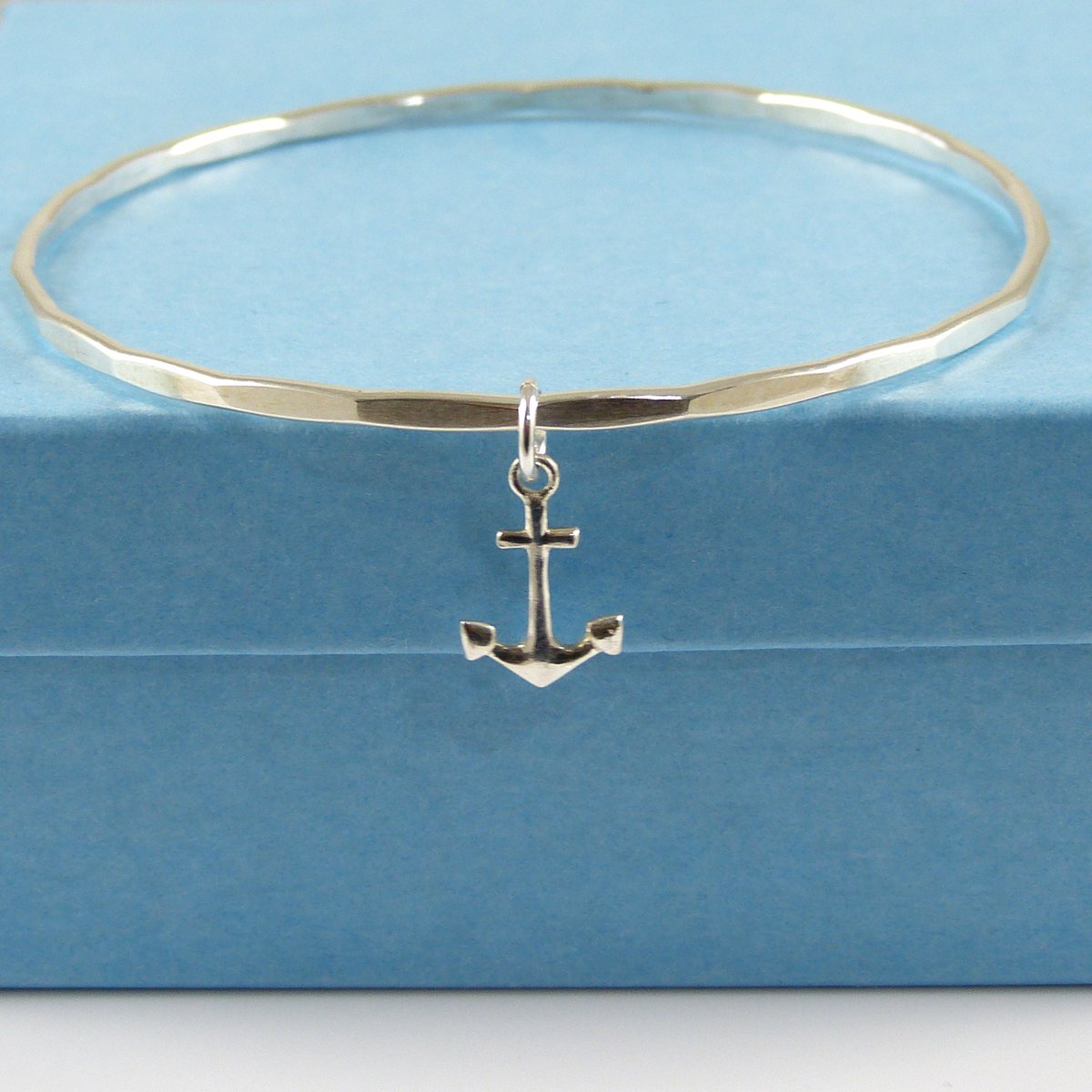 Sterling Silver Anchor Bangle, Bangle Bracelet, SS Bangle, Sterling Silver Bangle, Hammered Bangle, Birthday Gift, Christmas Gift tuppu.net/8bc34fc9 #UKGiftAM #elevenseshour #EarlyBiz #Etsy #UKGiftHour #thestrandline #shopindie #womaninbizhour