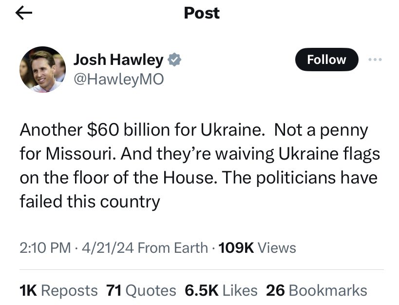 1) Since Senator Josh Hawley wants to play this ridiculous game of “Ukraine stole from my state of Missouri”, I decided to look into the facts. Hawley is, in fact, lying because Missouri does get significant federal funding. So let’s look into this, shall we?⬇️